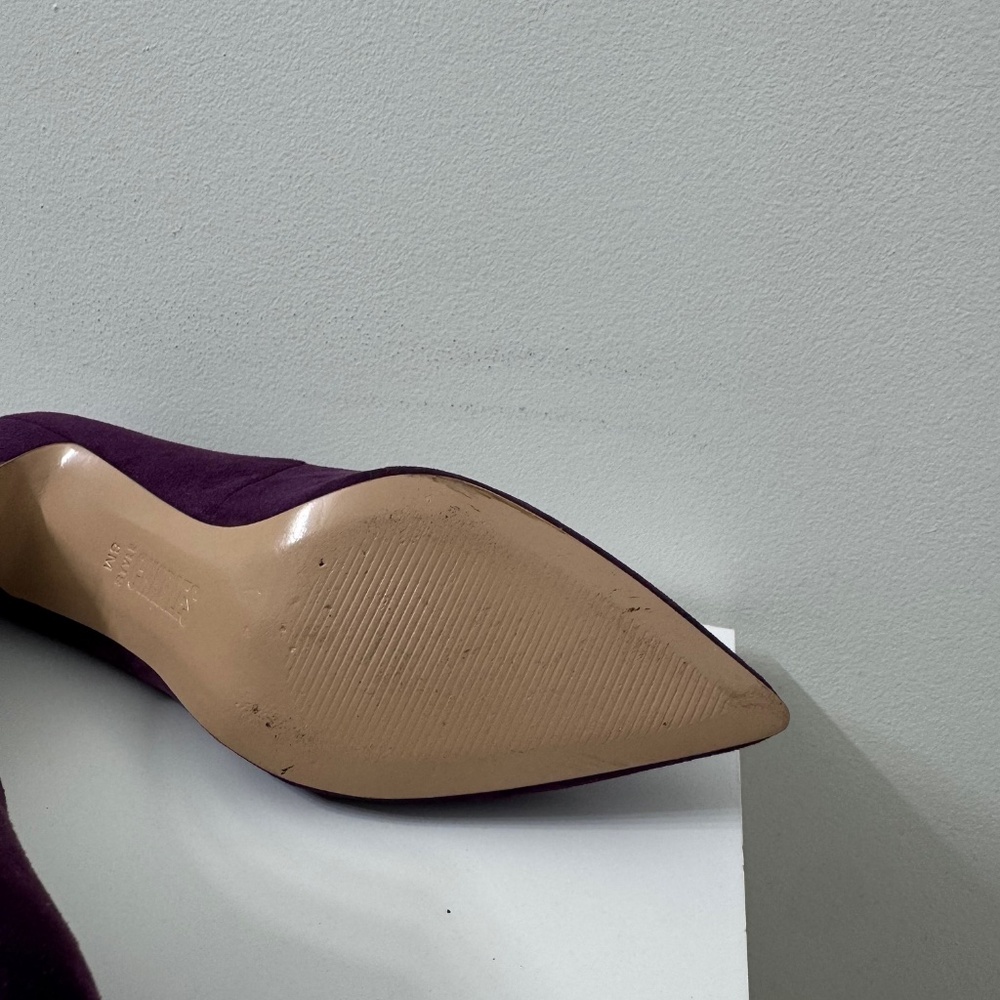 Charles by Charles David Purple Suede Pointed Toe Heels Pumps Size 8 - Picture 8 of 8